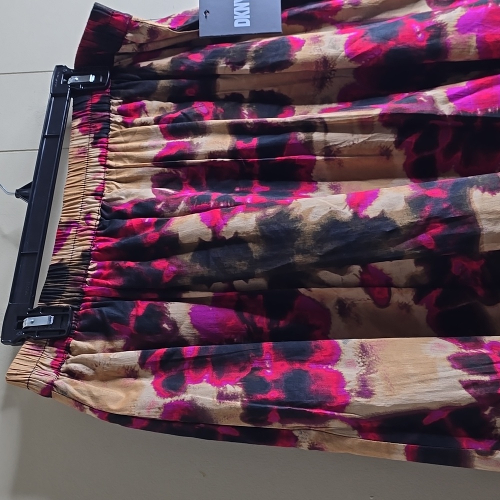DKNY Women's Leaf Print A-Line Skirt  Large - Picture 8 of 16